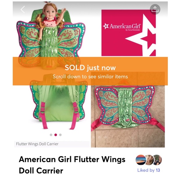 flutter wings doll carrier